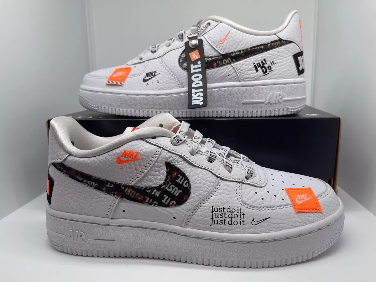 Nike Air Force 1 Just Do Pack Jdi White Black Orange B Grade AO3977-100 5.5Y | eBay