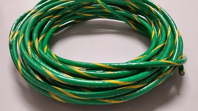 10 GAUGE THHN WIRE GREEN YELLOW 30 FEET THWN 600V COPPER STRANDED