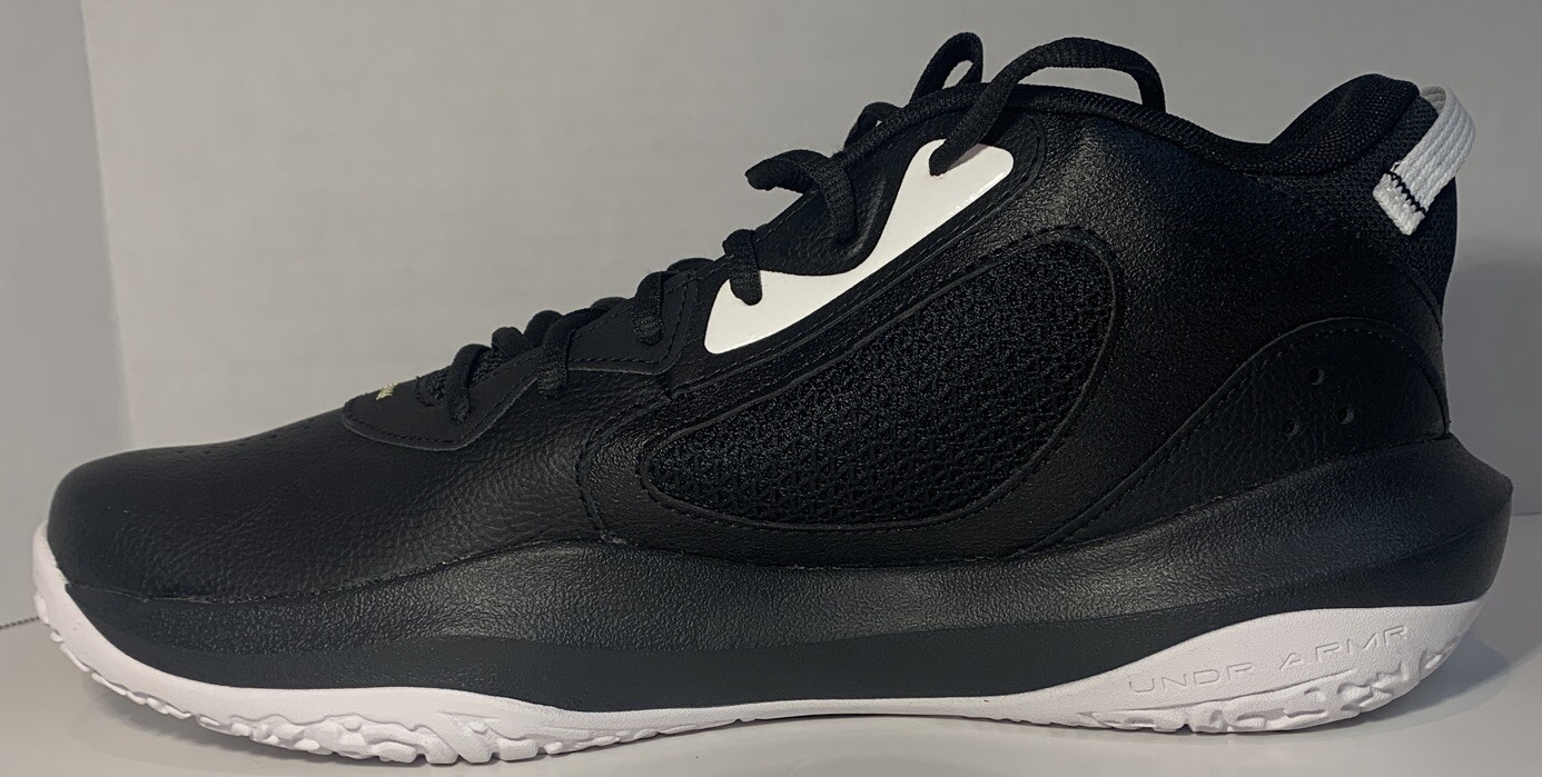 Men's Size 11.5 Under Armour Black Basketball Sneakers UA Lockdown 6 3025616-003