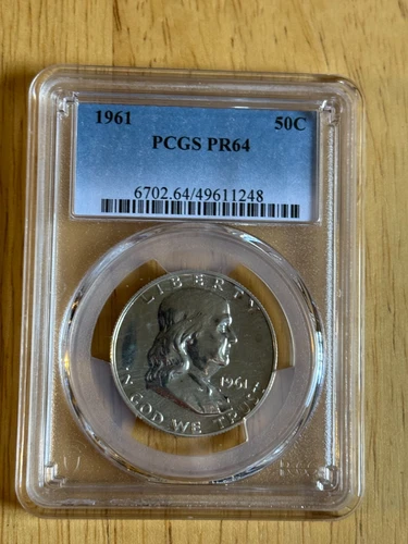 1961 FRANKLIN HALF PROOF 64!