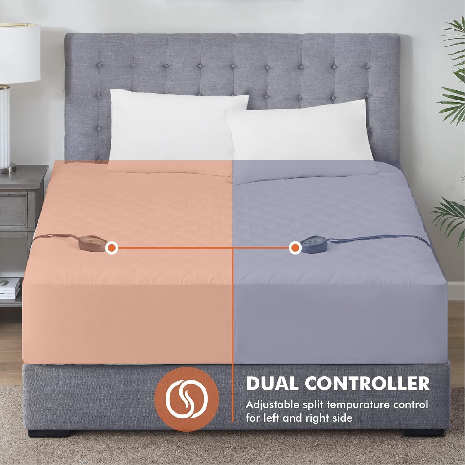 Dual Controlled Heated Mattress Pad Queen Size Bed WarmerHeat 5