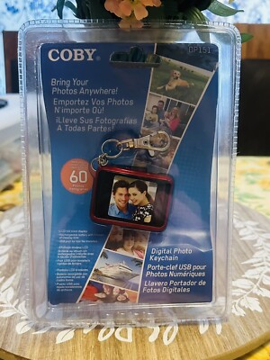 Coby DP-151 Red 1.5'' Digital Photo KEYCHAIN Slideshow TFT LCD Photo NEW!