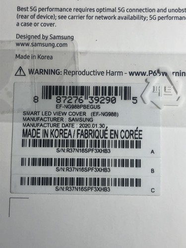 Funda tipo billetera LED para Samsung Galaxy S20 Ultra 5G - Negra - Imagen 3 de 4