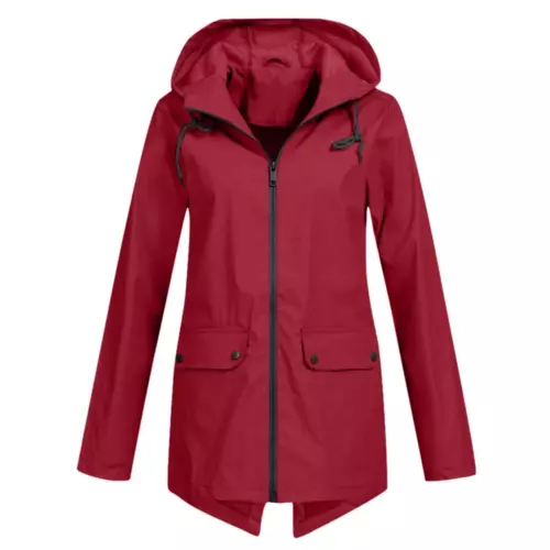 NEU Wasserdichter Damen Regenmantel Damen Outdoor Wind Regen Wald Warm Jacke Mantel - Bild 21 von 29