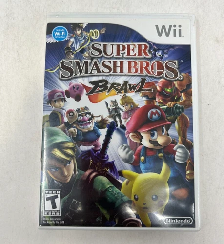 Case and Manual Only NO GAME Super Smash Bros Brawl Nintendo Wii Authentic