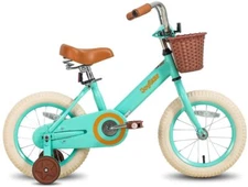 JOYSTAR Vintage 12-Inch Kids Bike with Basket & Training Wheels