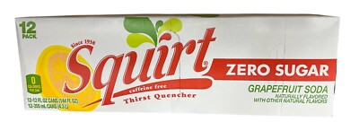 Squirt Zero Sugar Caffeine Free Grapefruit Soda 12 pack 