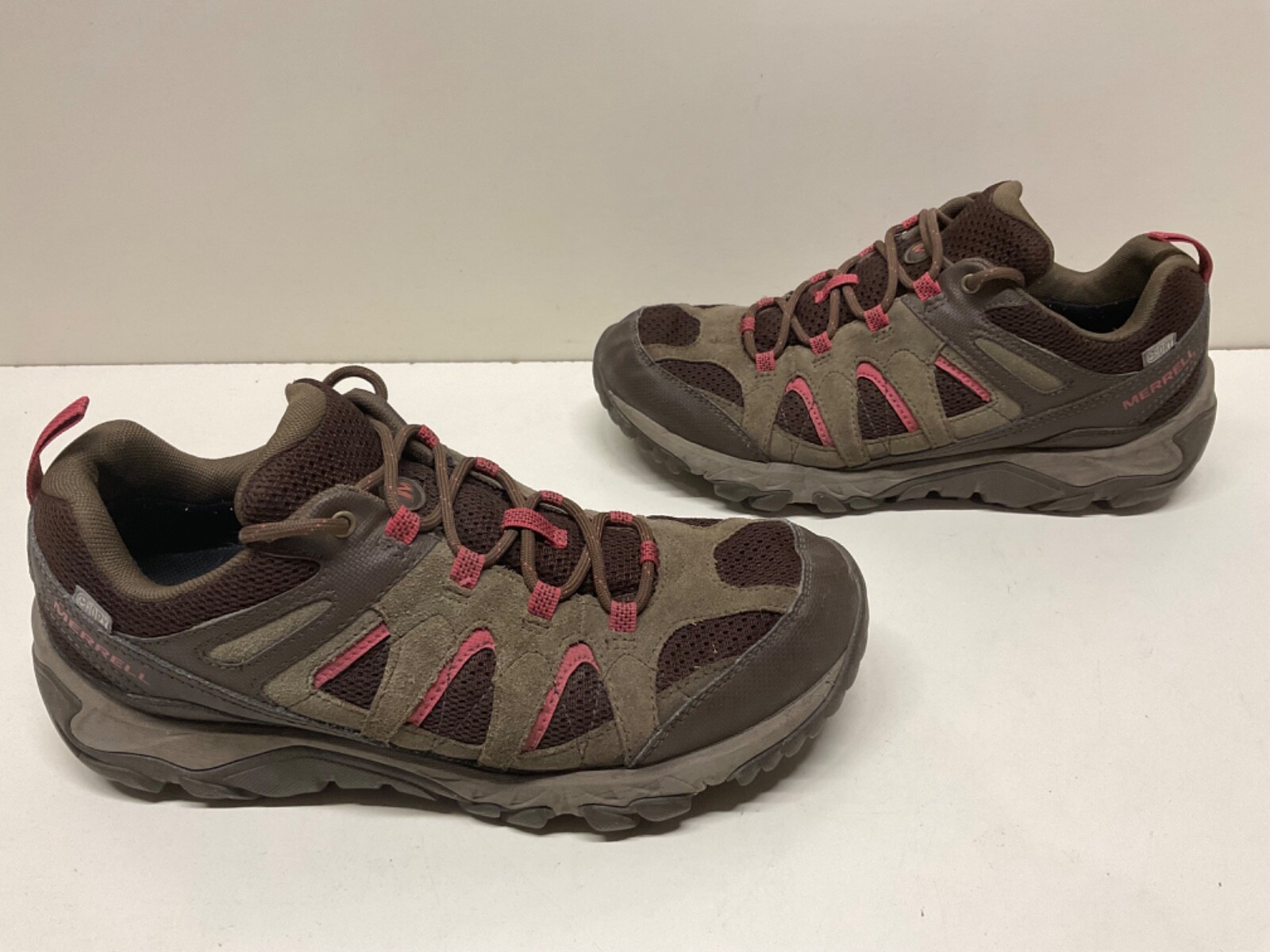 Scarpe da trekking Merrell donna 9 marroni rosa mensa gilet top stivali outdoor