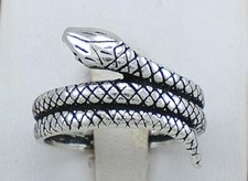 DETAILED .925 STERLING SILVER SNAKE BAND RING size 9 style r3008