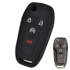 XUKEY® Silicone Car Key Cover Case For Ford F-150 F-250 Fusion Fiesta Remote Fob