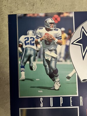 Vintage 1992 Super Bowl XXVII Poster 28” X 22” Dallas Cowboys rare