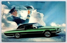 Medina OH Peckley Auto Sales Rep Bob Crane~1966 Thunderbird Town Landau~Postcard