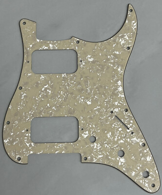 For Fender Deluxe Series Stratocaster HH Guitar Pickguard Ivory White Pearl
