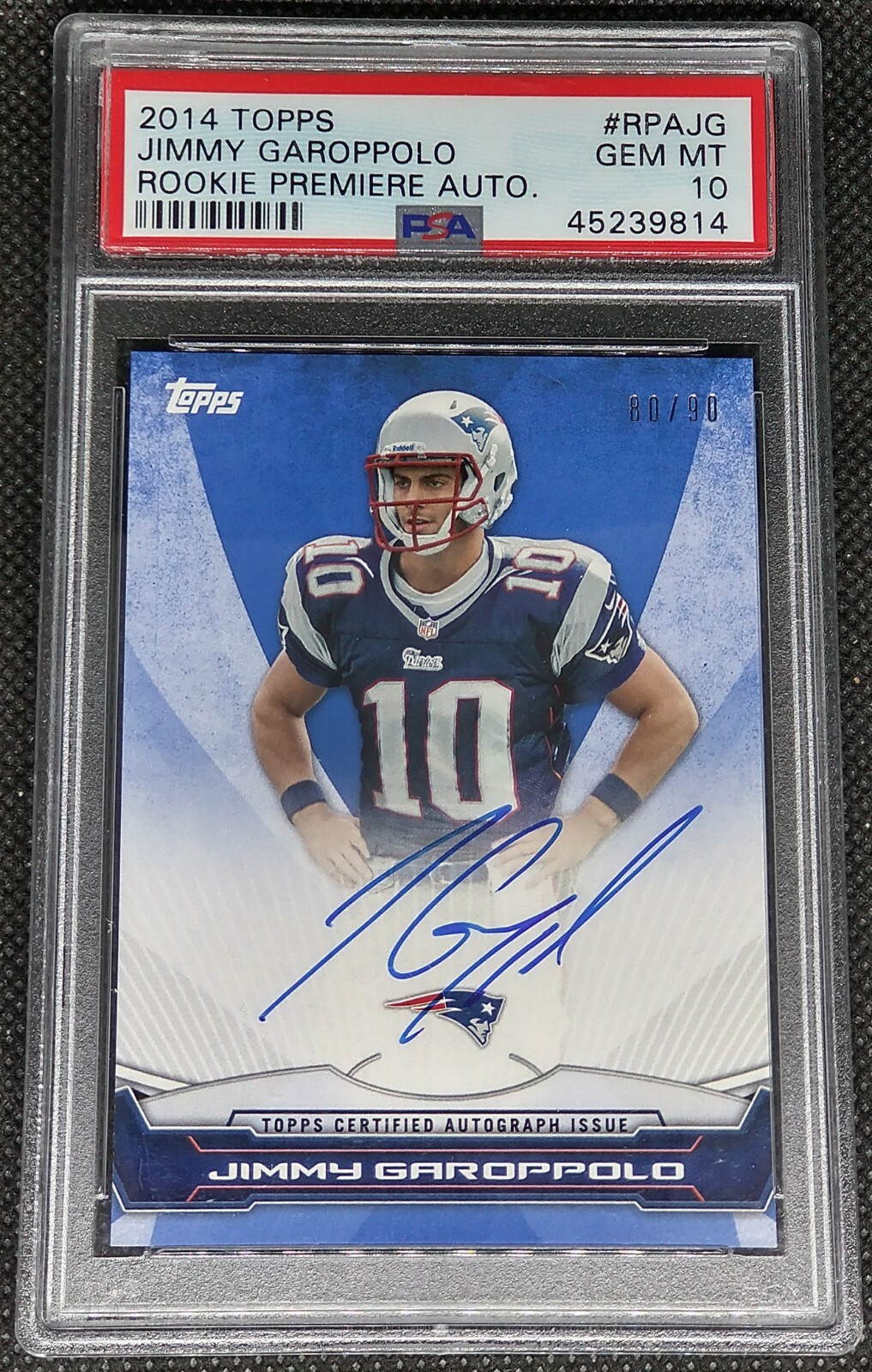 Jimmy Garoppolo Topps Rookie Premiere Autograph #RPAJG Base