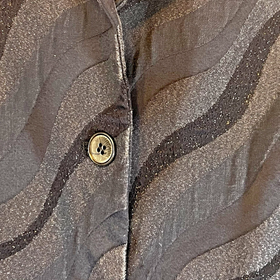 Chaqueta Calvin Klein Shimmer Talla 6 Azul Sky Spa EU 42 Azul Marino Hecha en Italia Foto 4 de 4