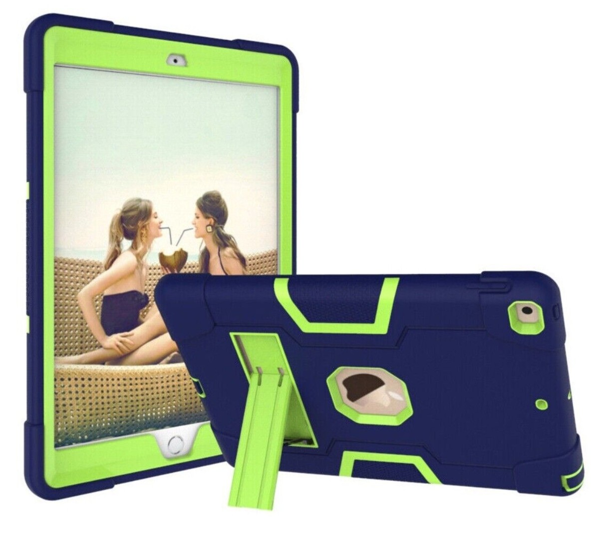Heavy Duty Shockproof Case With Stand For IPad 7th-11th Gen & IPad Air/mini/Pro