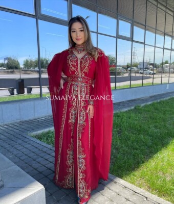 SALE Moroccan Dubai Kaftans Farasha Abaya African Plus Size Gown Wedding Dresses | UK
