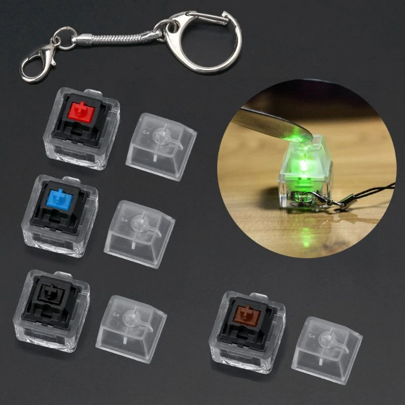 1-Key Mechanical Keyboard with Transparent Keycap for Switch Tester and Key Testing