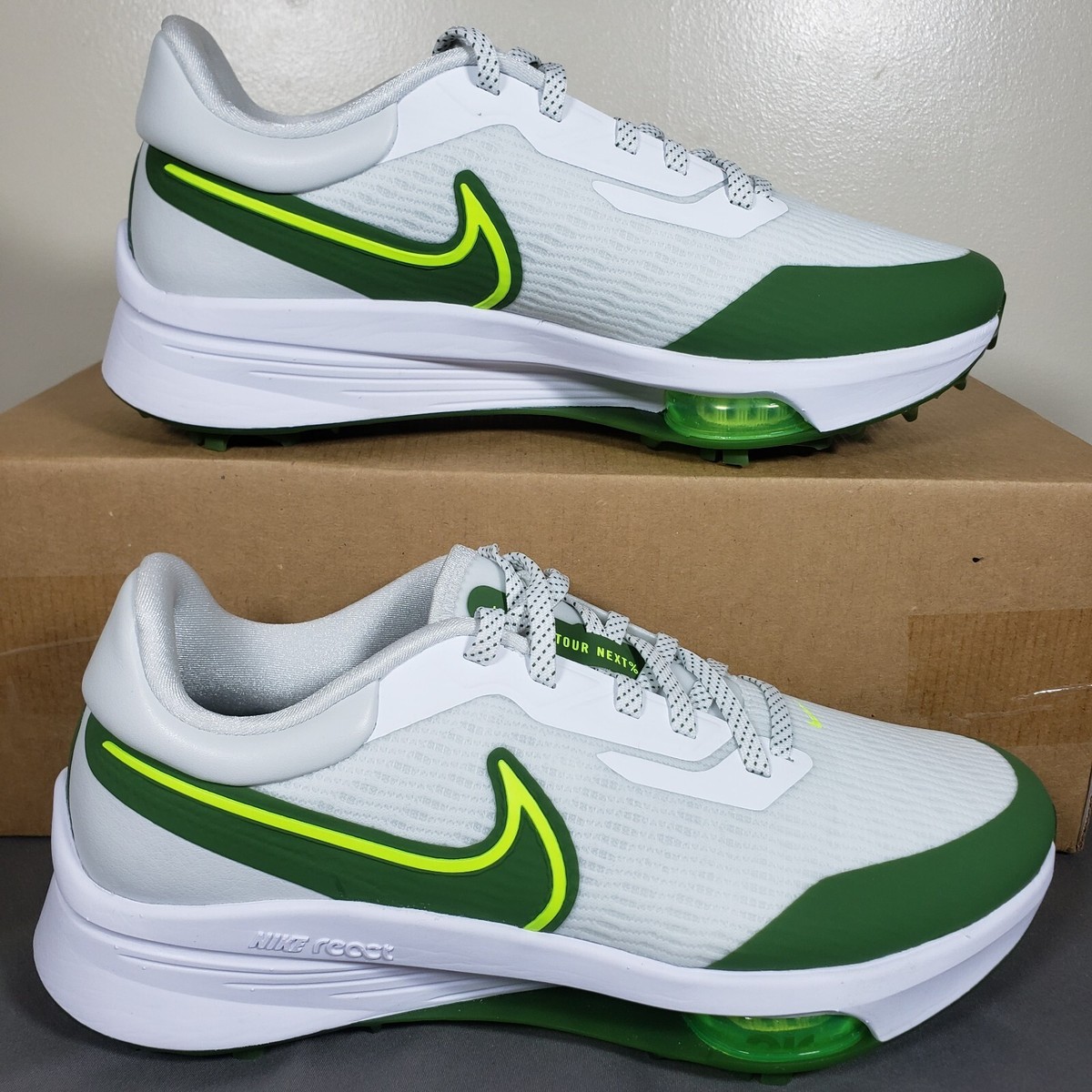 Size 8 - Nike Air Zoom Infinity Tour NEXT% Wide White Treeline for