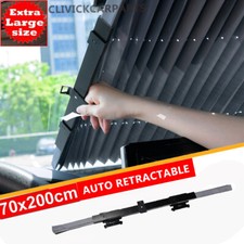 Car Retractable Windshield Sun Shade Front Rear Window Curtain Uv Protection