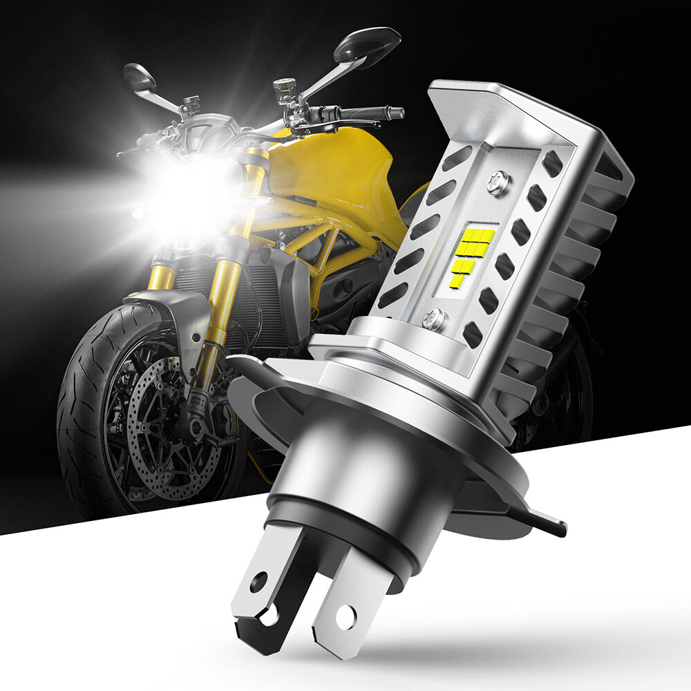 Ampoule LED H4 9003 HB2 P43t-38 - 12V 70W Blanc 6000K - Pour Phare Moto/scooter - Neuf