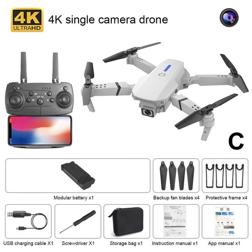 RC Drone Plane With 4K Dual Camera WiFi Foldable Quadcopter with Batteries S2T8 - Picture 22 of 22