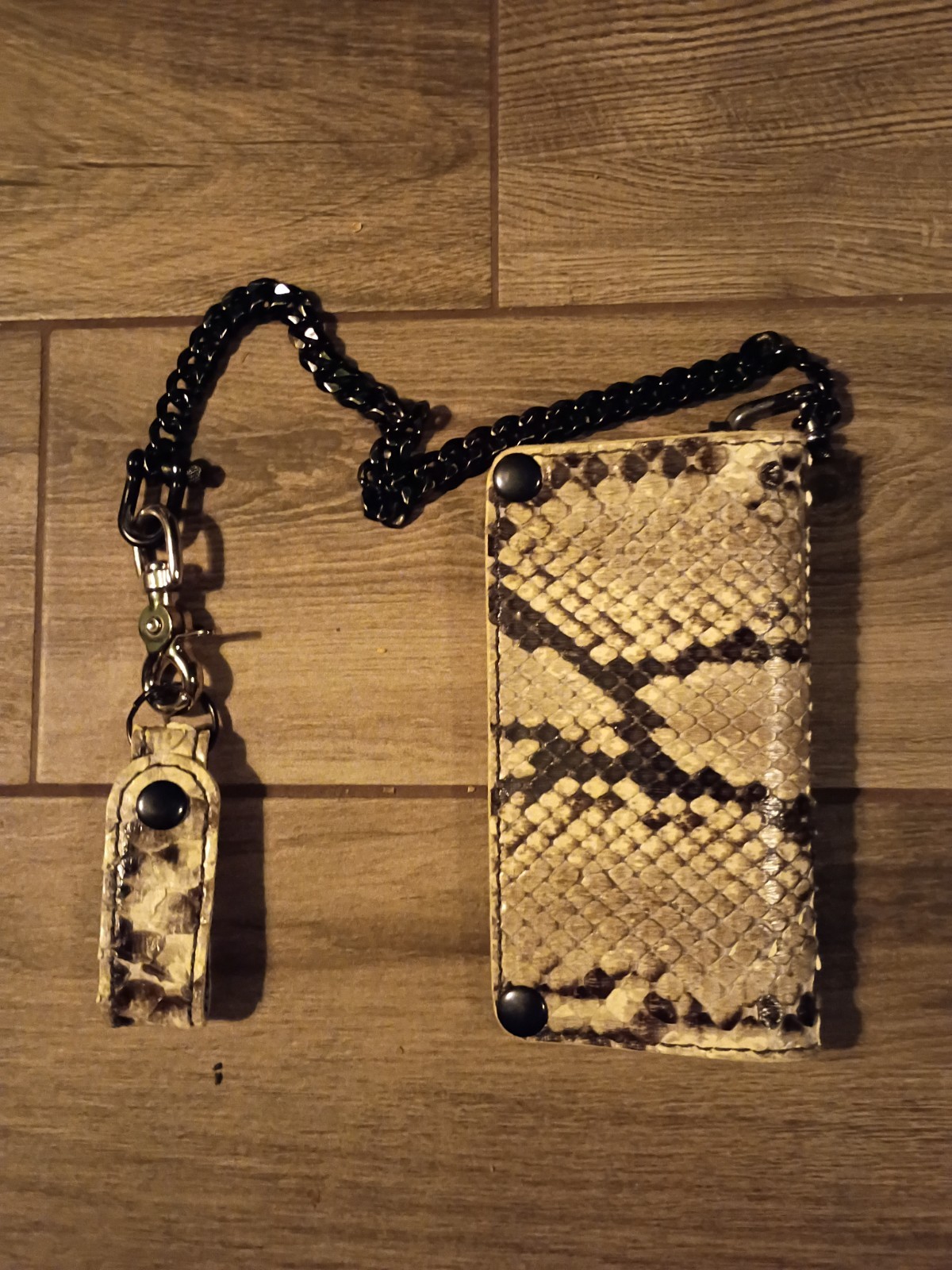 Anvil Customs Hand Made Python Skin Wallet With B… - image 1
