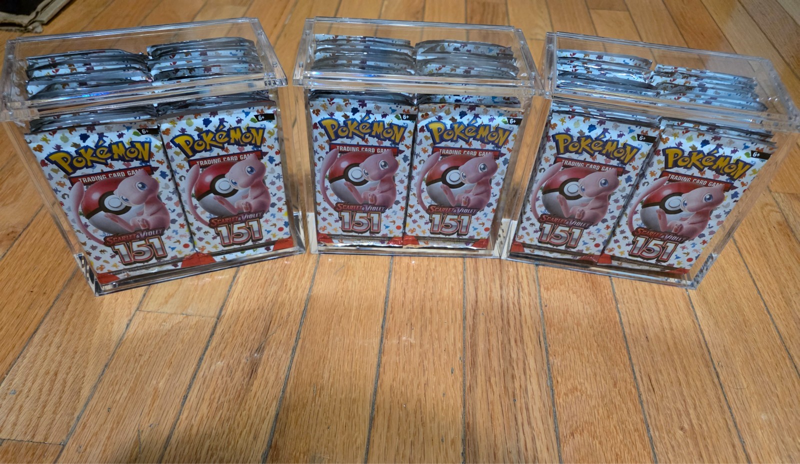 Pokemon Authentic 151 Booster Box Lot – 36 Sealed Booster Packs + Acrylic Case