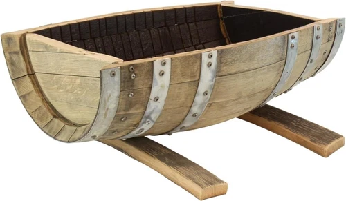 AmishToyBox Whiskey Barrel Flower Planter - Thumbnail 4