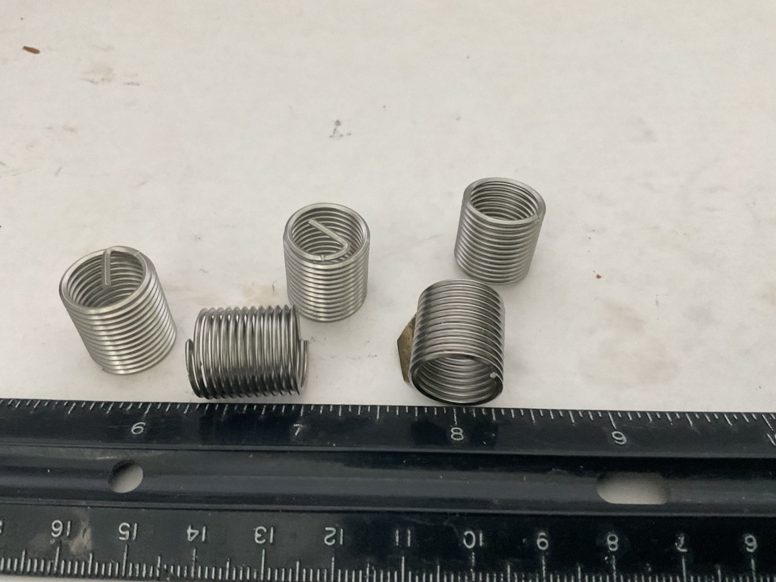 New Qty (5) Helicoil 1191-8CN750 Free Running Inserts, 1/2-20 X 1 1/2D