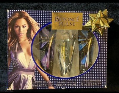 BEYONCE PULSE 3 PC WOMEN'S 1 OZ SPRAY PERFUME AND BODY GIFT SET NIB
