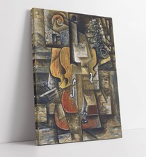 VIOLIN AND GRAPE, PABLO PICASSO - DEEP FRAMED CANVAS WALL ARTWORK PRINT