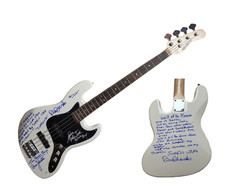 The Beach Boys Signed Huntington Bass Guitar with Surfin USA Lyrics ACOA
