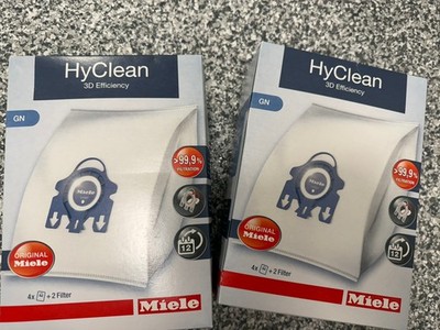 NEW Genuine MIELE Vacuum Cleaner Dust Bags - 3D Efficiency HyClean GN - 8 BAGS