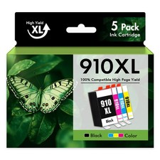 5PACK 910XL Ink Combo W/Chip for HP OfficeJet Pro 8010 8020 8022 8025 8028 8030