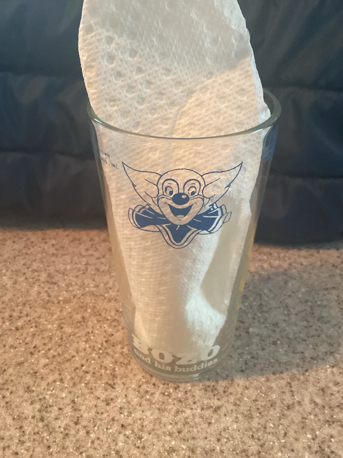 Vintage Bozo The Clown 1965 Glass Larry Harmon Pictures Capital Records