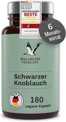 Schwarzer Knoblauch Extrakt 15:1-180 vegane Kapseln für 6 Monate - Geruchsfrei
