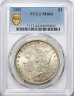 1882 $1 Morgan Silver Dollar PCGS MS64 - Excellent Color / Toning - Great Luster