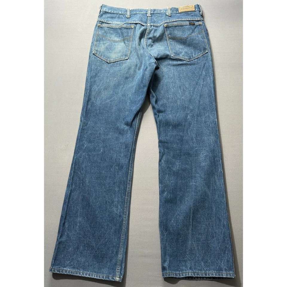 Pantalones de mezclilla vintage para hombre Roebucks azules talla 34x32 bootcut estilo clásico Foto 2 de 4