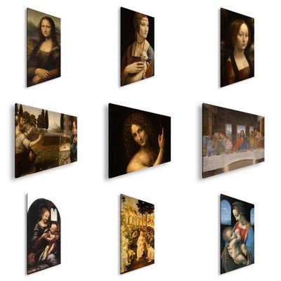 LEINWAND BILDER LEONARDO DA VINCI Wanddeko Wandbilder Wohnzimmer Kunst