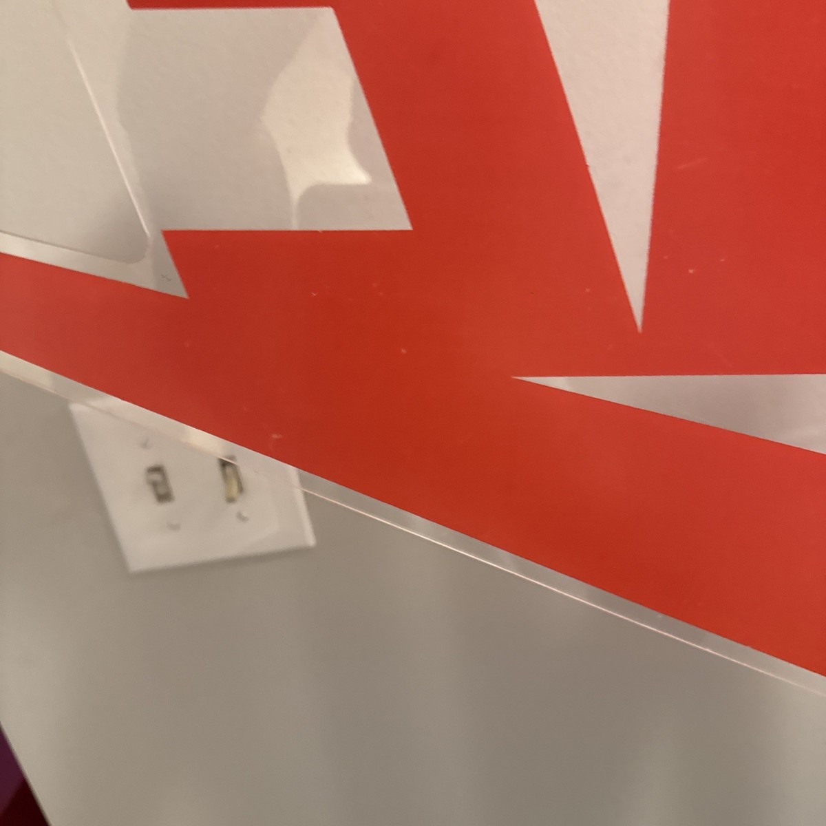 Vintage NIKE Swoosh Hanging Acrylic Sign Store Display / Dealer