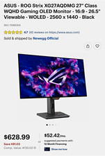 ASUS ROG Strix XG27AQDMG 27in OLED 240Hz 0.03ms QHD Monitor Black