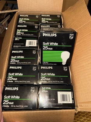 Philips 25W Soft White Light Bulbs Case Of 24 Made In Canada