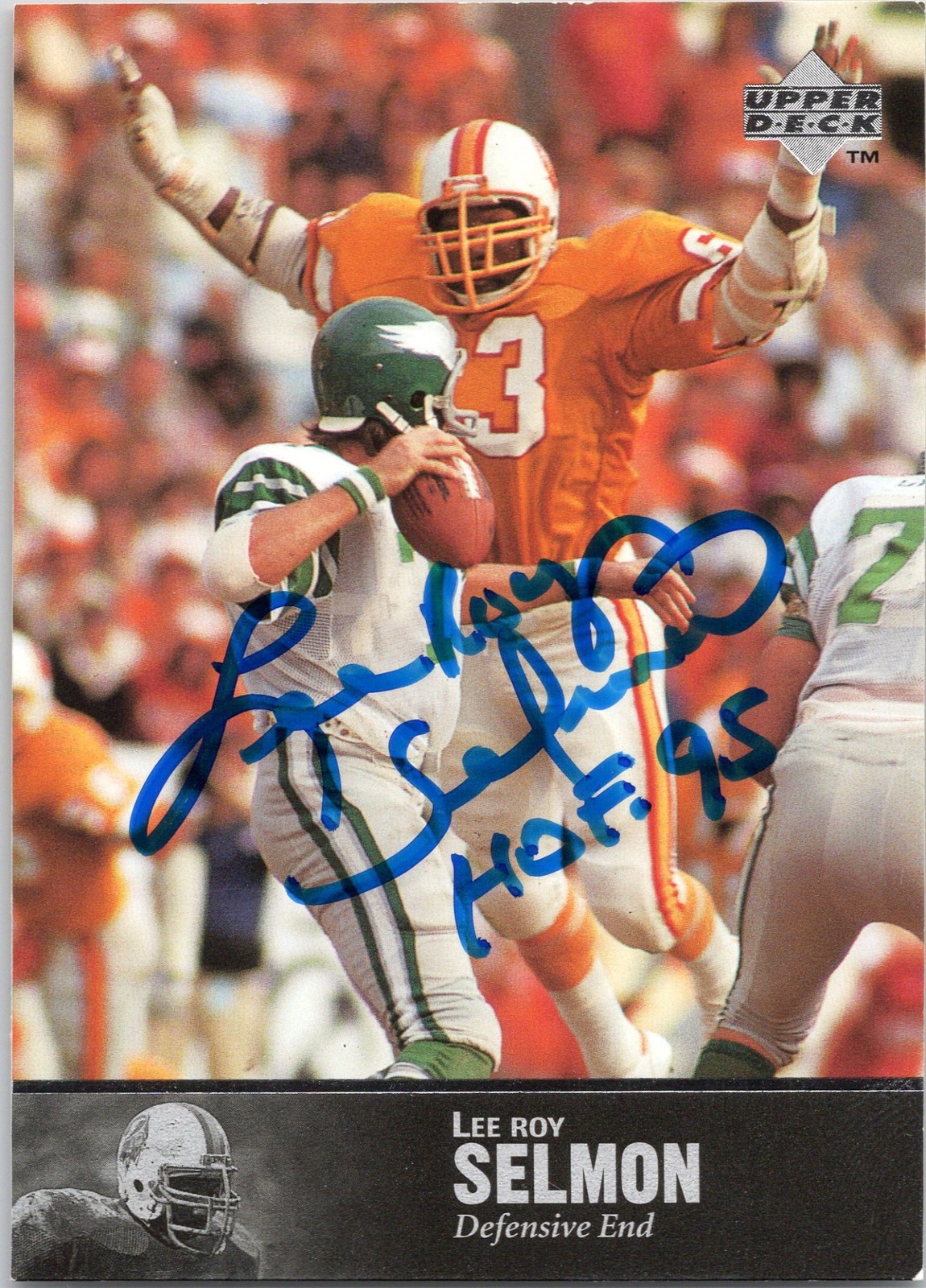 Lee Roy Selmon Signed 1997 Upper Deck Legends Tampa Bay Buccaneers HOF