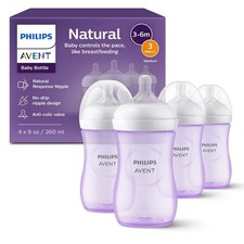 4 Pack 9oz Philips Avent Baby Bottles Medium Flow