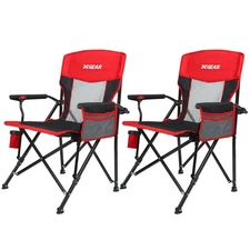 Camping Chair for Adults 350 LBS Support Camp Chair 2PCS with Breathable Mesh...