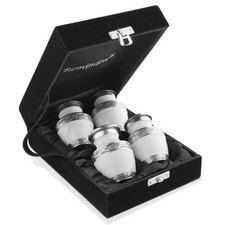 Reminded Small Cremation Urns for Human Ashes, Mini Keepsake Set of 4 White a...