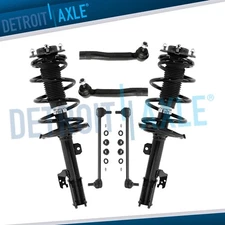 Front Struts w/Coil Spring + Sway Bars + Tie Rods for 2011 - 2014 Toyota Sienna