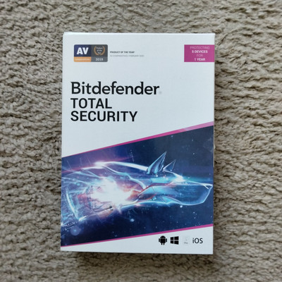New Bitdefender Total Security 2025 5 Devices 1  Year, Sealed Retail Box!