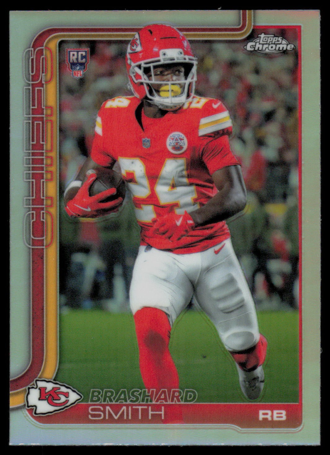 2025 Topps Chrome #311 Brashard Smith Refractor Kansas City Chiefs RC